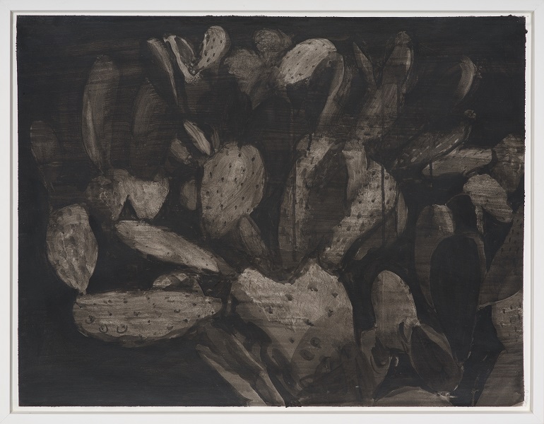 Image Inquiète (Figuier), 2013, Acrylique Sur Papier Encadrée Sous Verre, 52 X 67 Cm (20 X 26 In)