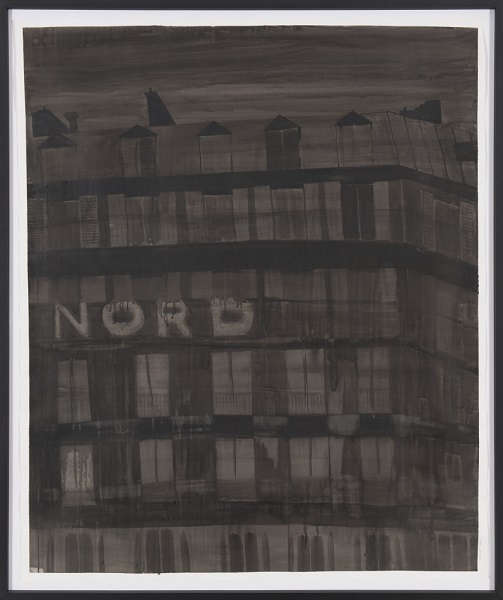 Image Inquiète (Nord), 2013, Acrylique Sur Papier Encadrée Sous Verre, 160 X 143 Cm (63 X 56 In)