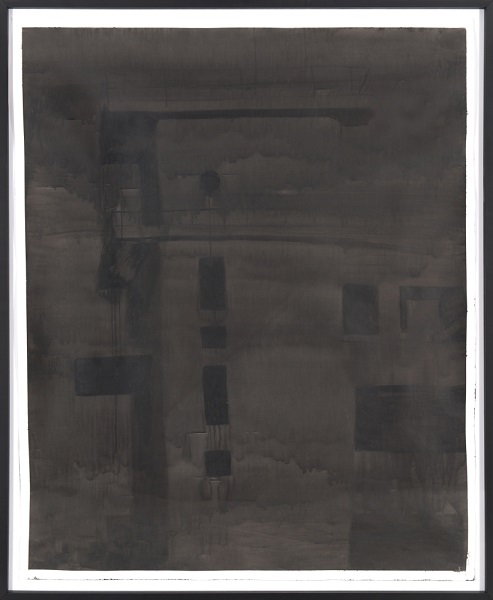 Image Inquiète (Zone Portuaire), 2013, Acrylique Sur Papier Encadrée Sous Verre, 160 X 132 Cm (63 X 52 In)